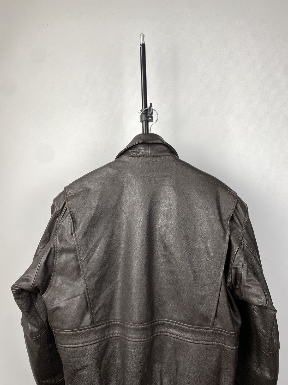 Leather × Vintage Vintage Genuine Leather MOTO Bomber Jacket Rock Punk Size US S / EU 44-46 / 1 - 7 Thumbnail
