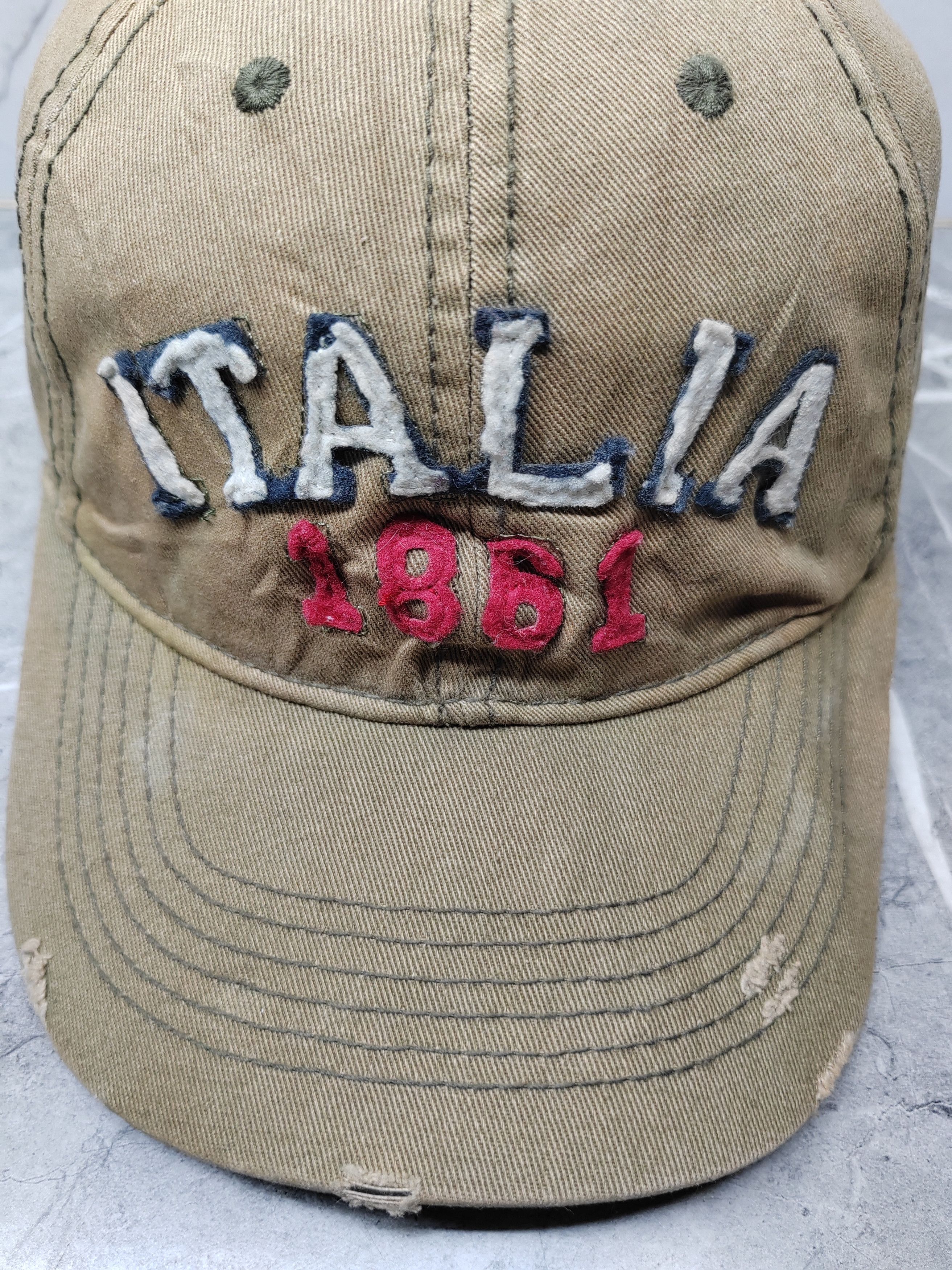 Vintage Vintage Italia 1861 Distressed Style Cap Hat Size ONE SIZE - 3 Thumbnail
