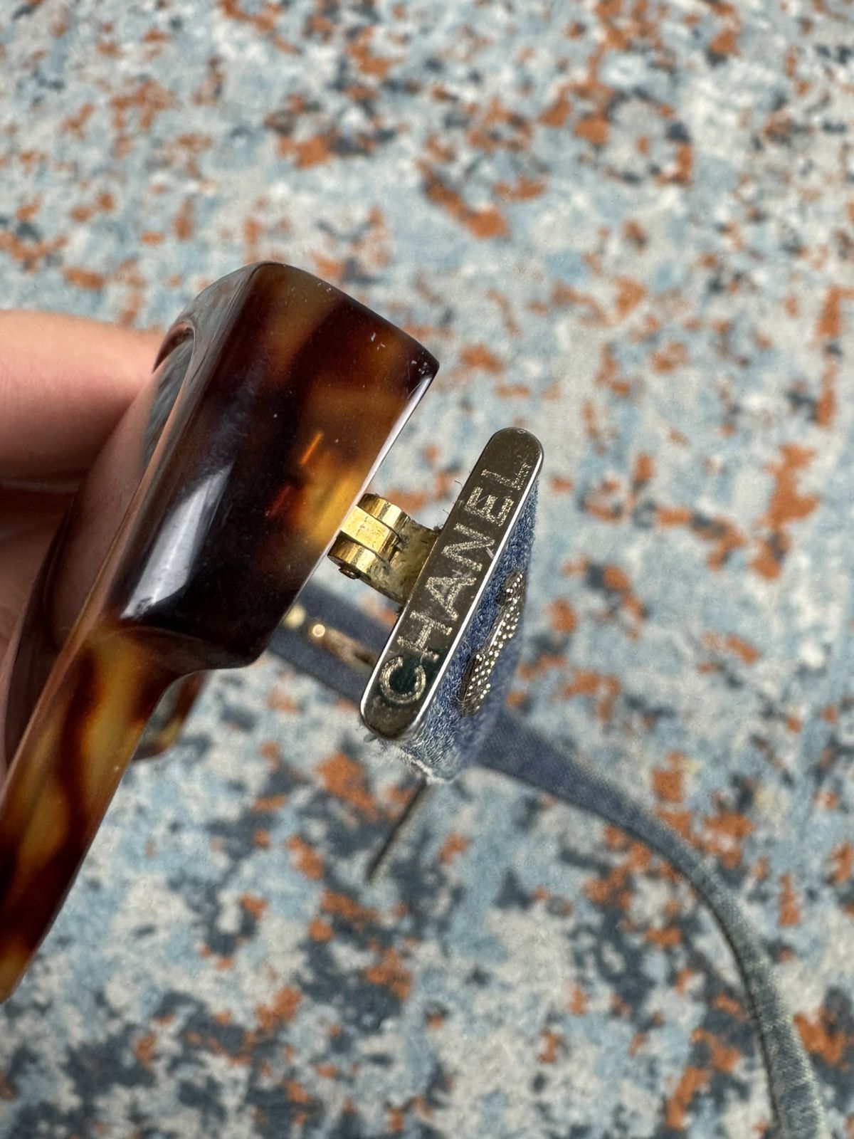 Chanel Rare Vintage 00s Chanel 5162 tortoise denim sunglasses Size ONE SIZE - 7 Thumbnail