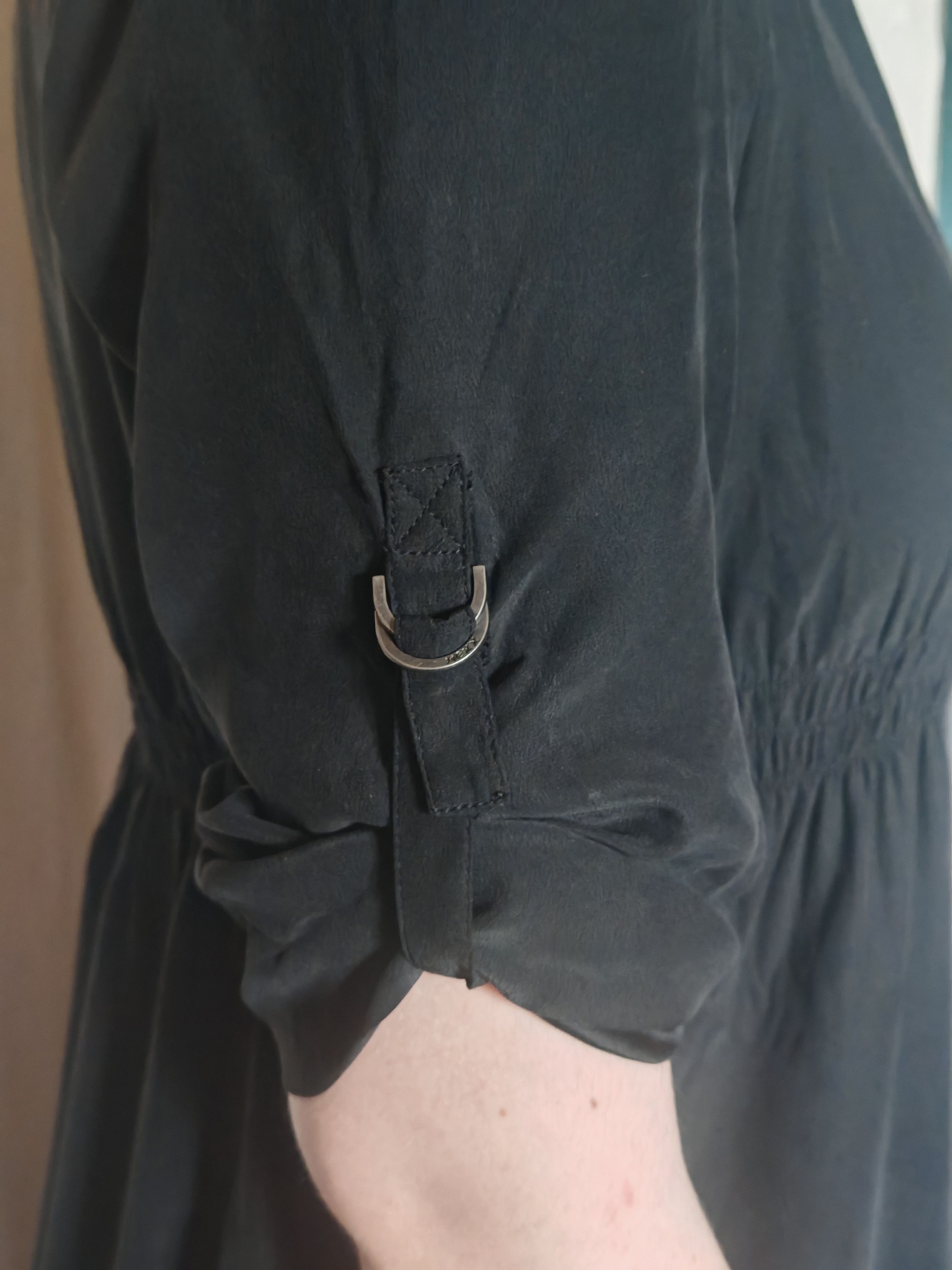 Mexx Vintage Mexx 100 % Silk Mini Shirt Dress Button Up size M-L Size L / US 10 / IT 46 - 4 Thumbnail