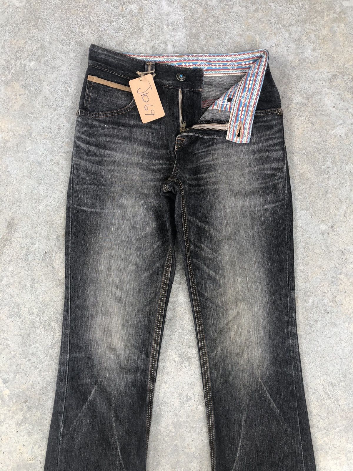 If Six Was Nine Japanese Edwin XV Flared Jeans Distressed Navajo Style Size US 28 / EU 44 - 3 Thumbnail