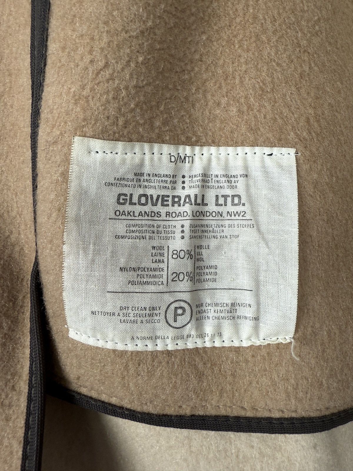 Gloverall 1970s Vintage Gloverall England Camel Beige Wool Mid Coat 54 Size US L / EU 52-54 / 3 - 14 Thumbnail