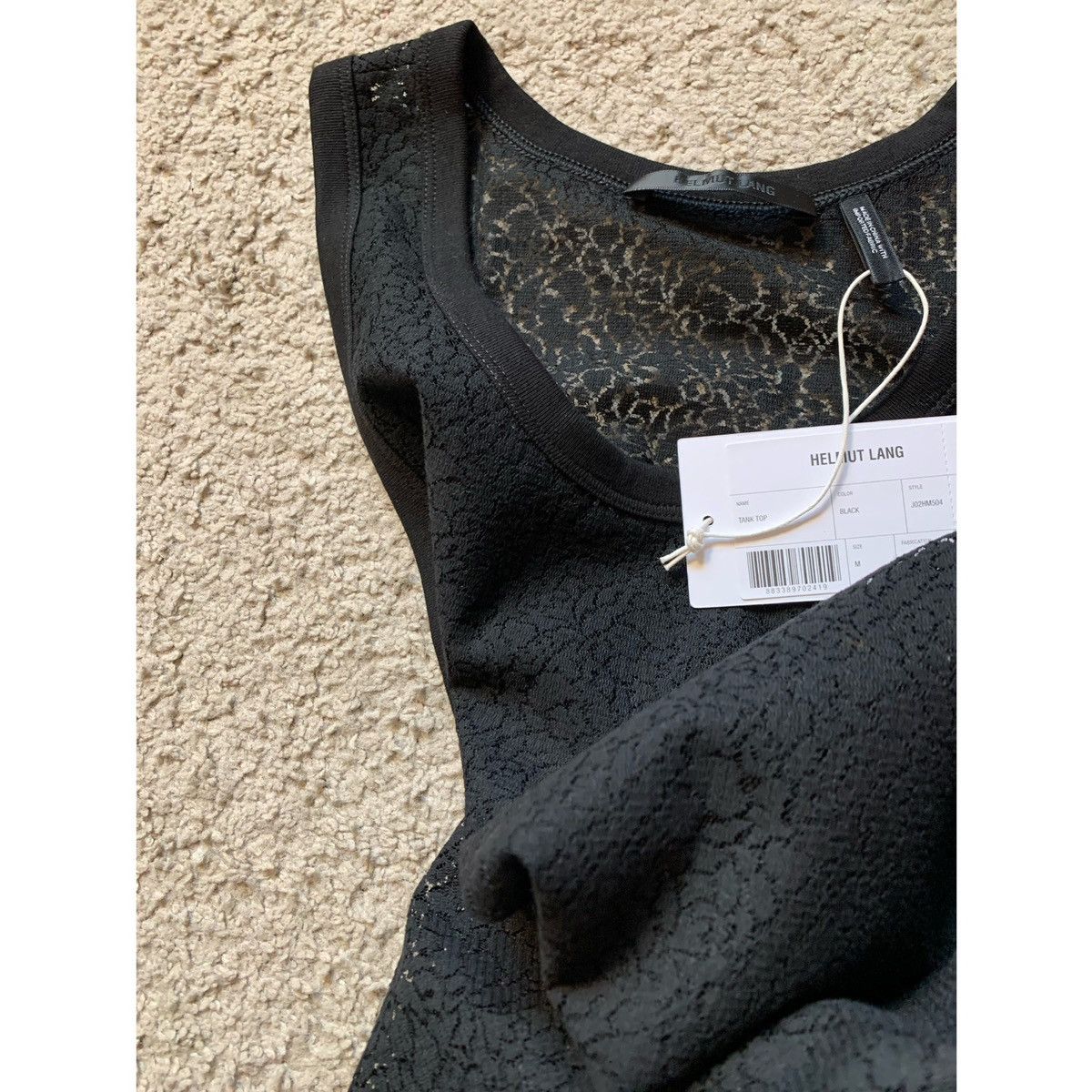Helmut Lang HELMUT LANG BLACK LACE TANK TOP Size US M / EU 48-50 / 2 - 12 Thumbnail