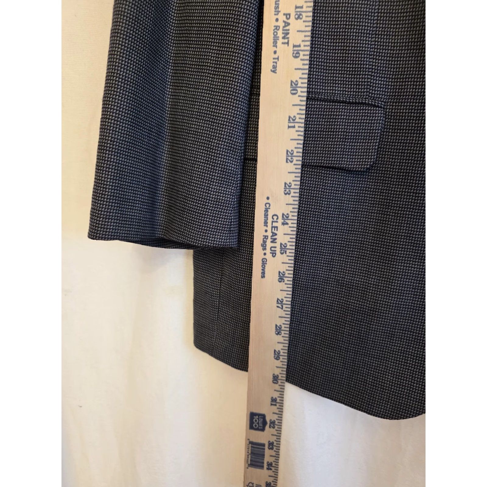 Cremieux Cremieux Blazer Sport Coat Mens 44 Gray Wool Check Loro Piana Jacket READ Size 44R - 4 Thumbnail