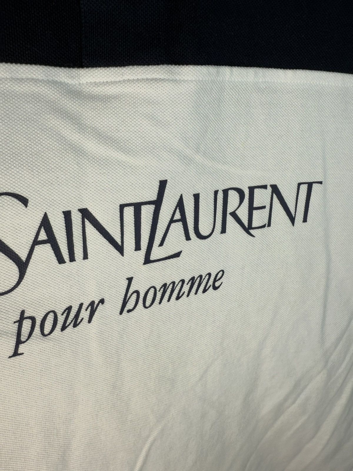 Yves Saint Laurent White YSL Polo Shirt Spell Out YSL T-Shirt Size US XL / EU 56 / 4 - 4 Thumbnail