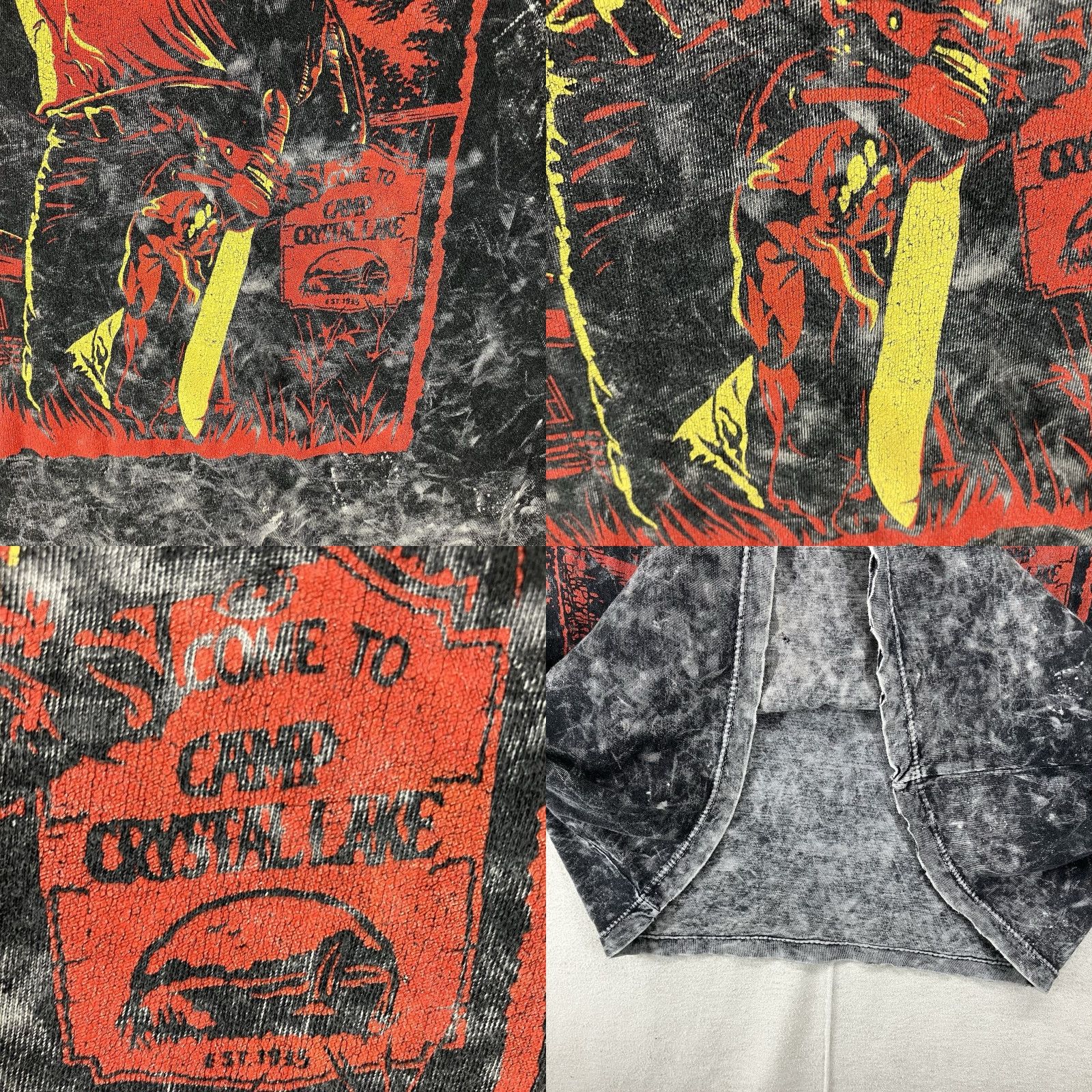 Affliction FRIDAY THE 13TH JASON LIVES Graphic Tee Mens Medium Black Acid Wash Size US M / EU 48-50 / 2 - 8 Thumbnail