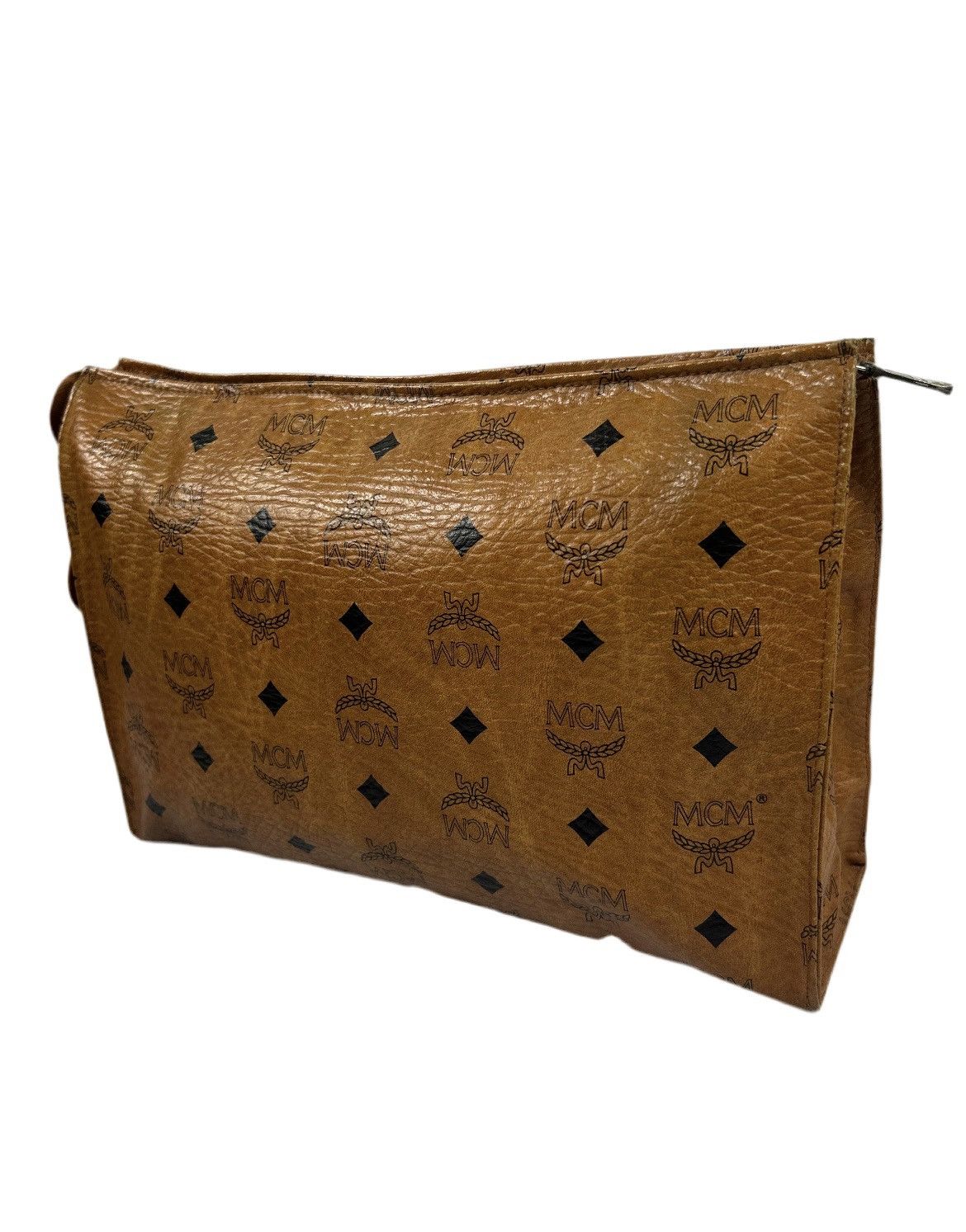 MCM MCM Cognac Leather Clutch Bag Size ONE SIZE - 2 Thumbnail