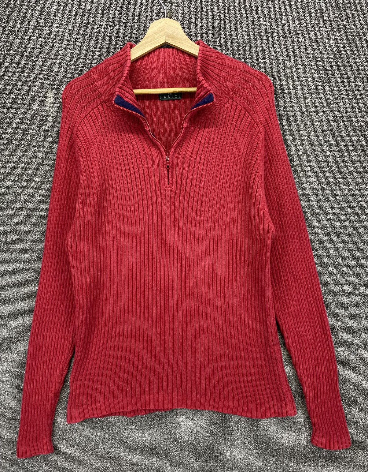 image of Coloured Cable Knit Sweater x Issey Miyake Vintage Issey Miyake Iy Basics Knit Sweater in Red, Wome