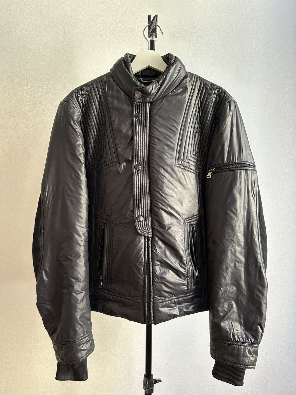 Dolce & Gabbana Dolce & Gabbana 2000s Black Architect Puffer Cropped Jacket Size US M / EU 48-50 / 2 - 1 Thumbnail