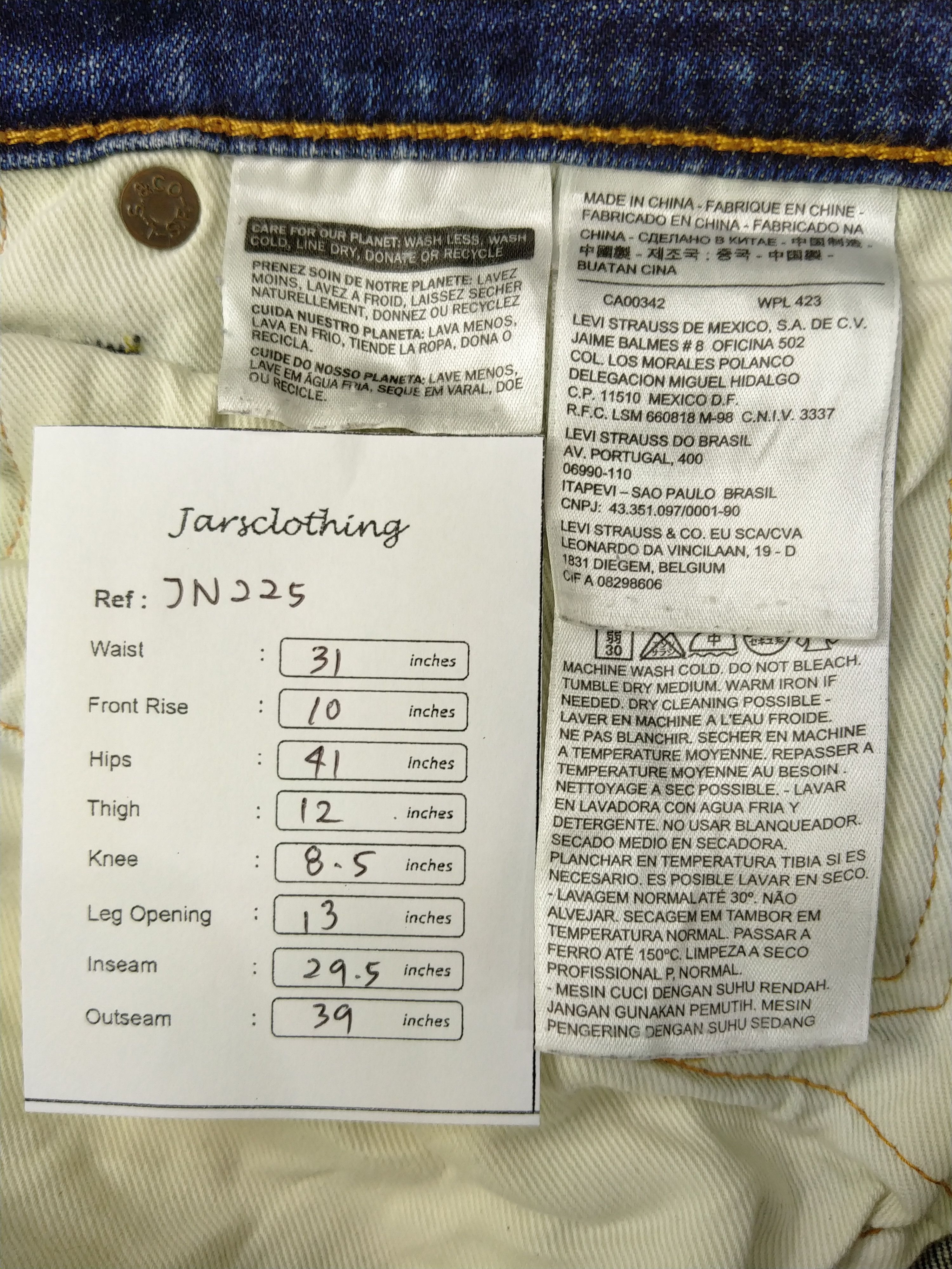 Levi's Blue Distressed Levi's 511 Denim 31x29.5 -JN225 Size US 31 - 8 Thumbnail