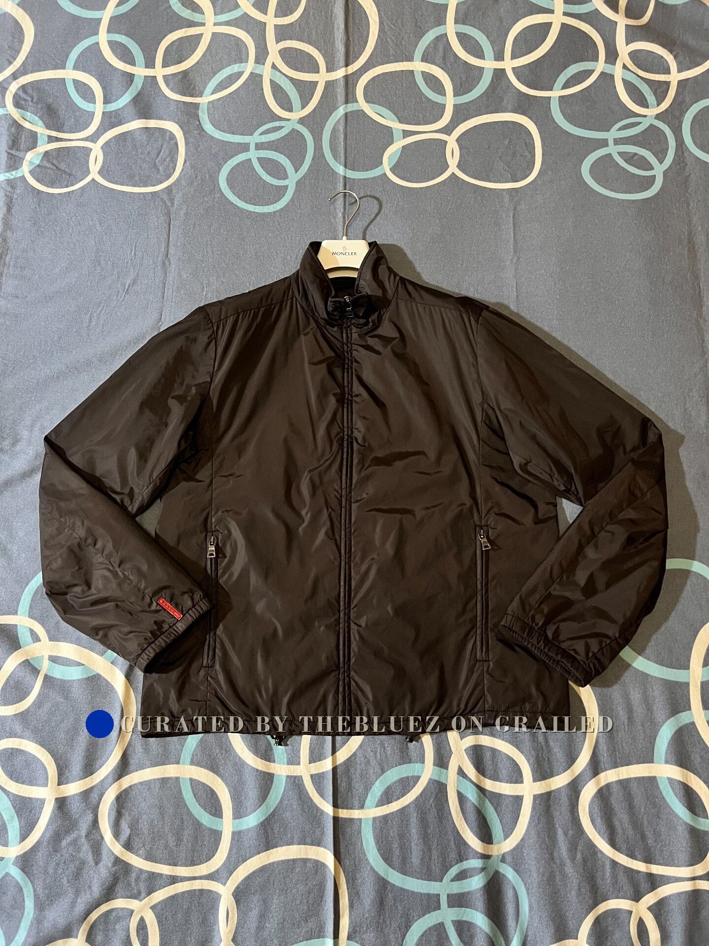 Prada Prada Red Stripe Thin Cotton Coat Size US L / EU 52-54 / 3 - 1 Thumbnail