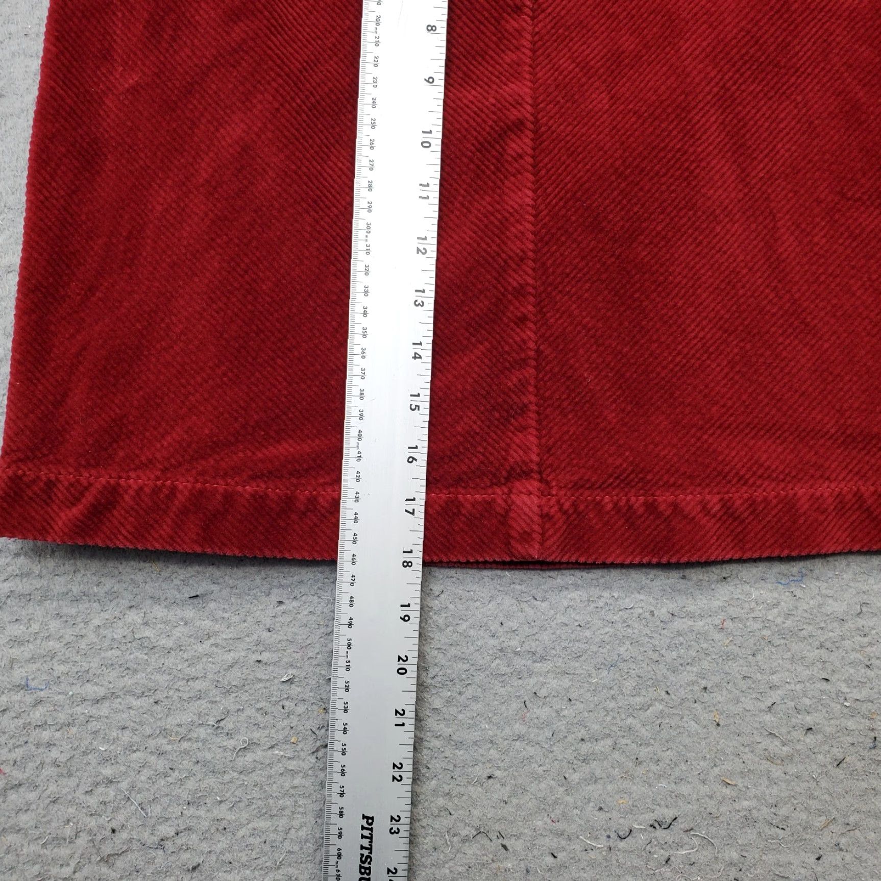 Loft LOFT Womens 2 Red Corduroy A-Line Mini Skirt Zip Pleated Lined Stretch Casual Short Size 26" / US 2 / IT 38 - 3 Thumbnail