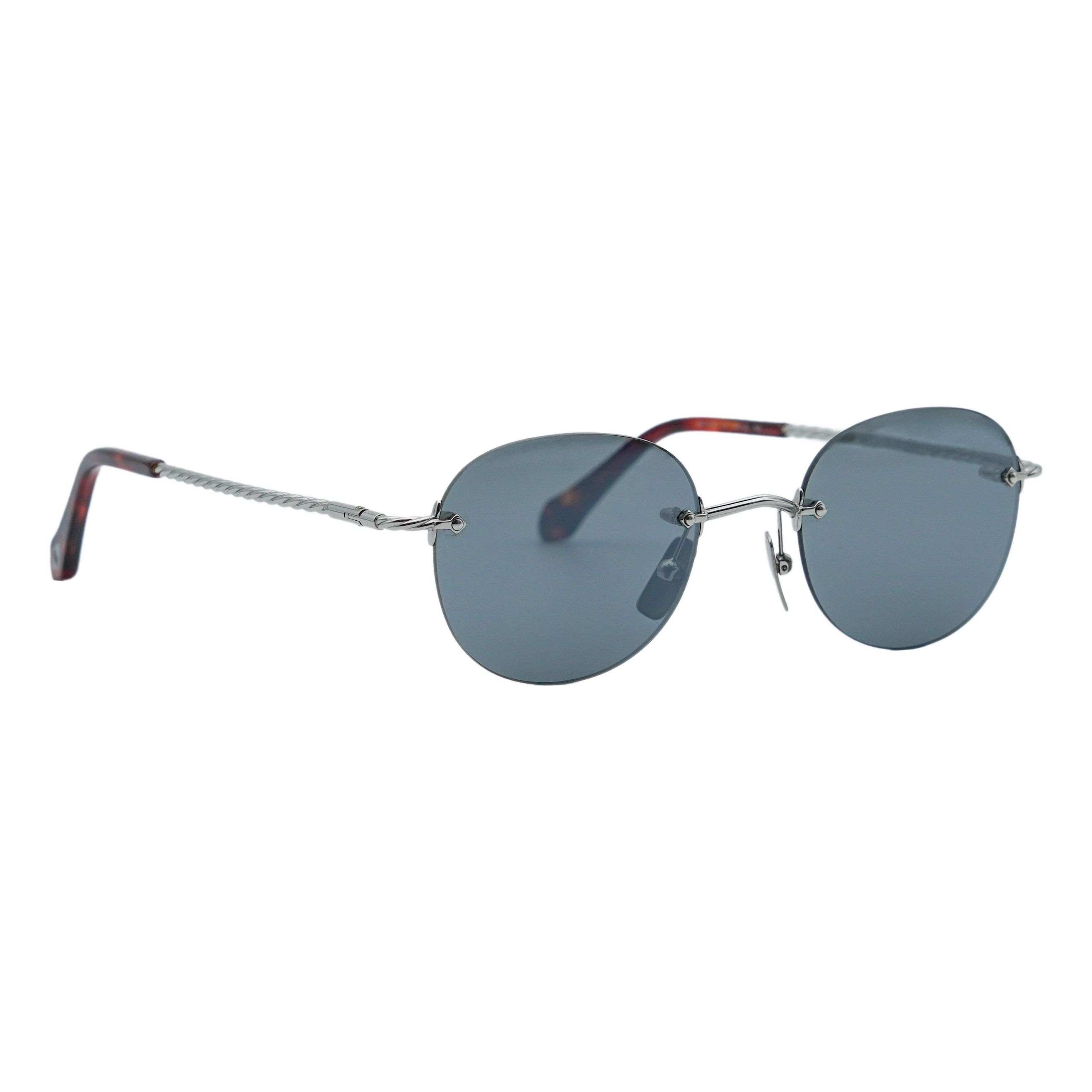 Brioni Vintage Brioni BR0026 Silver Twisted Rimless Logo Sunglasses Size ONE SIZE - 1 Thumbnail