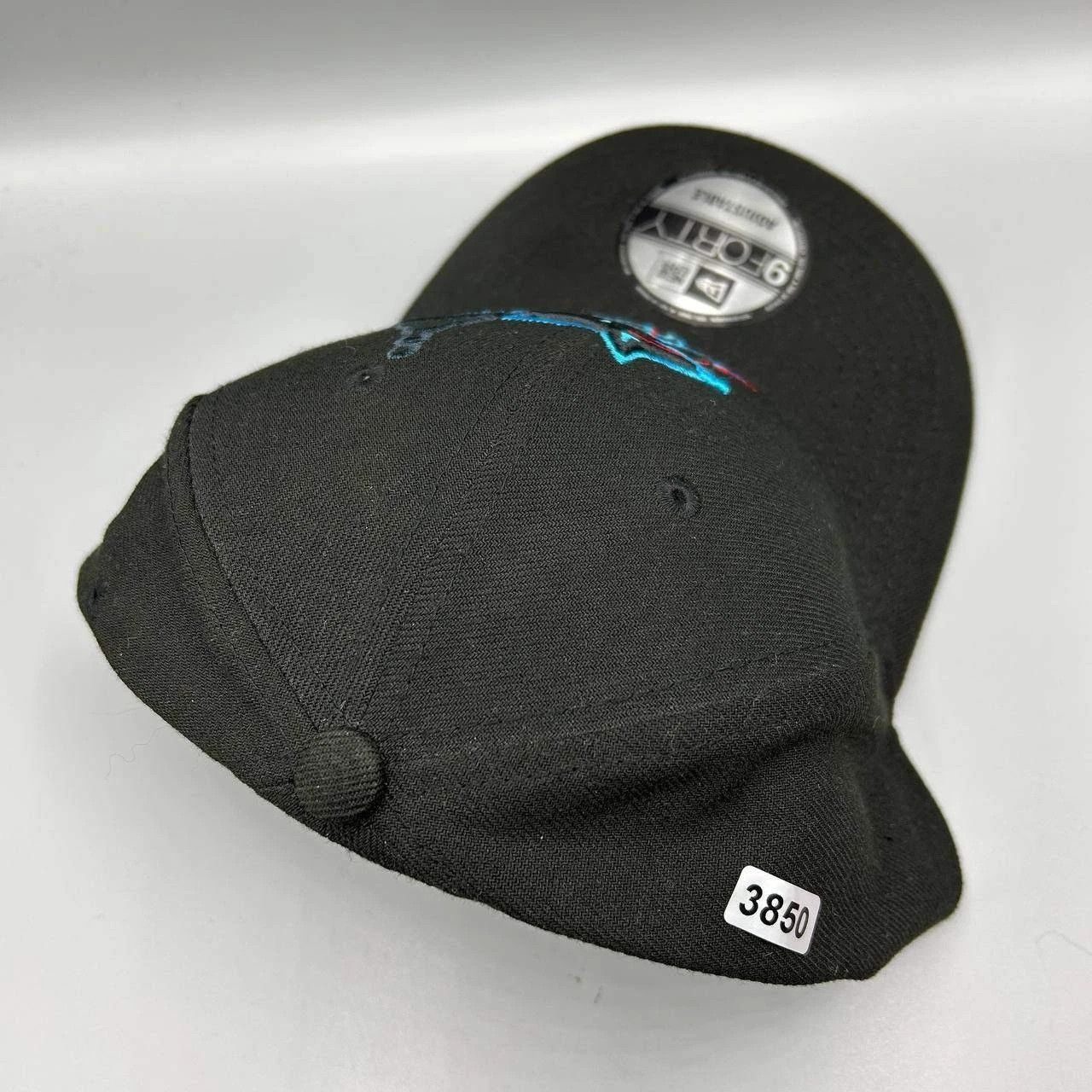 New Era Miami Marlins Hat Men Black Embroidered Snap Back Cap Size ONE SIZE - 8 Thumbnail
