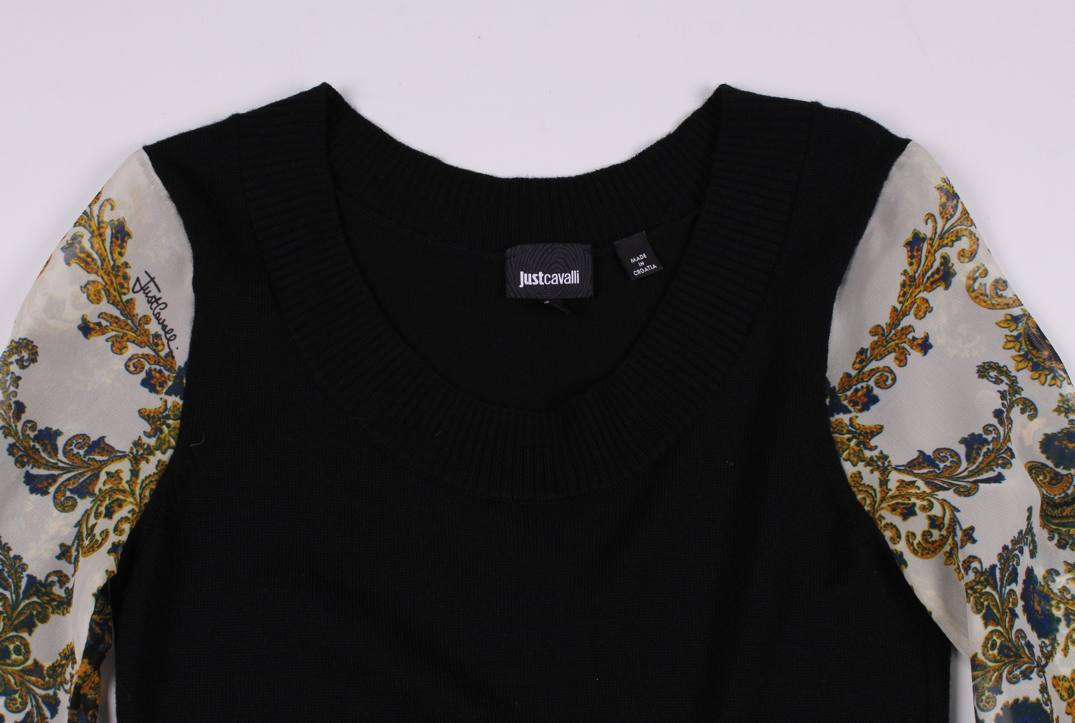 Just Cavalli Just Cavalli Stunning Wool Dress with Mesh Sleeves Size XS / US 0-2 / IT 36-38 - 5 Thumbnail