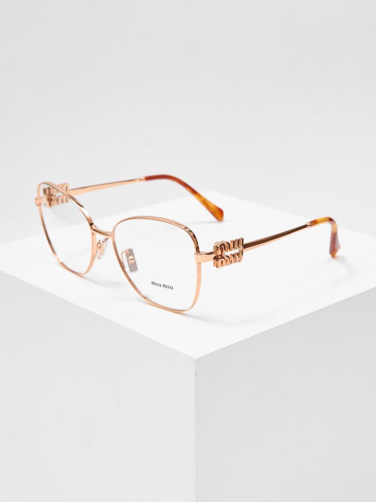 Miu Miu NEW MIU MIU MU56ZS 5AK40D Gold Orange Mirror Silver