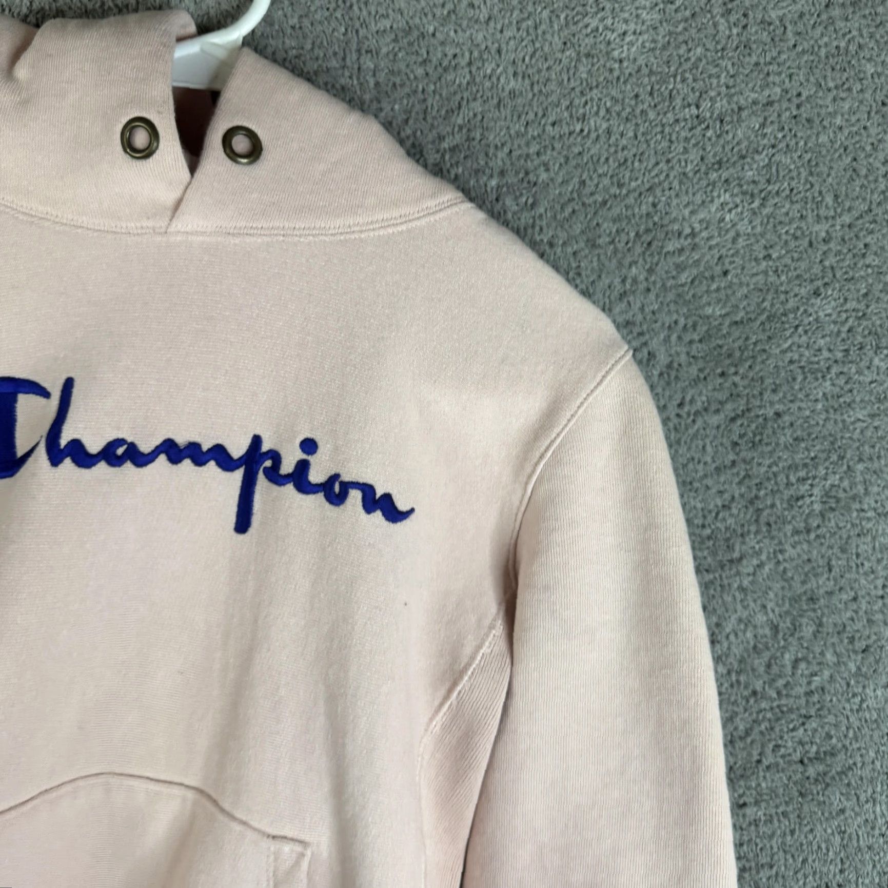 Champion Champion Hoodie Mens Medium Pink Reverse Weave Fleece Pullover Logo Sweatshirt Size US M / EU 48-50 / 2 - 4 Thumbnail