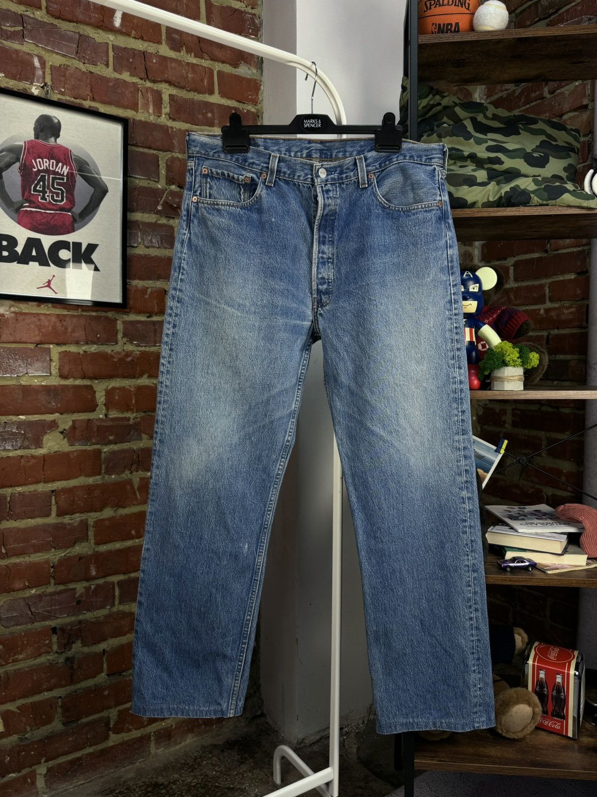 Levi's × Vintage Vintage LEVIS 501 Blue Regular Jeans Made in USA W38 L36(30) Size US 38 / EU 54 - 2 Thumbnail