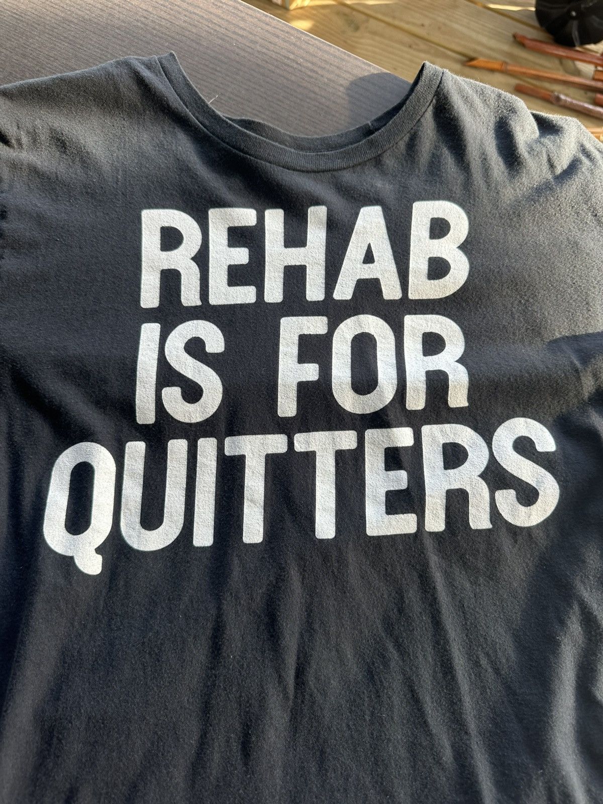 Other Rehab is For Quitters Funny College Alcohol Beer Shirt Black Size US L / EU 52-54 / 3 - 2 Thumbnail