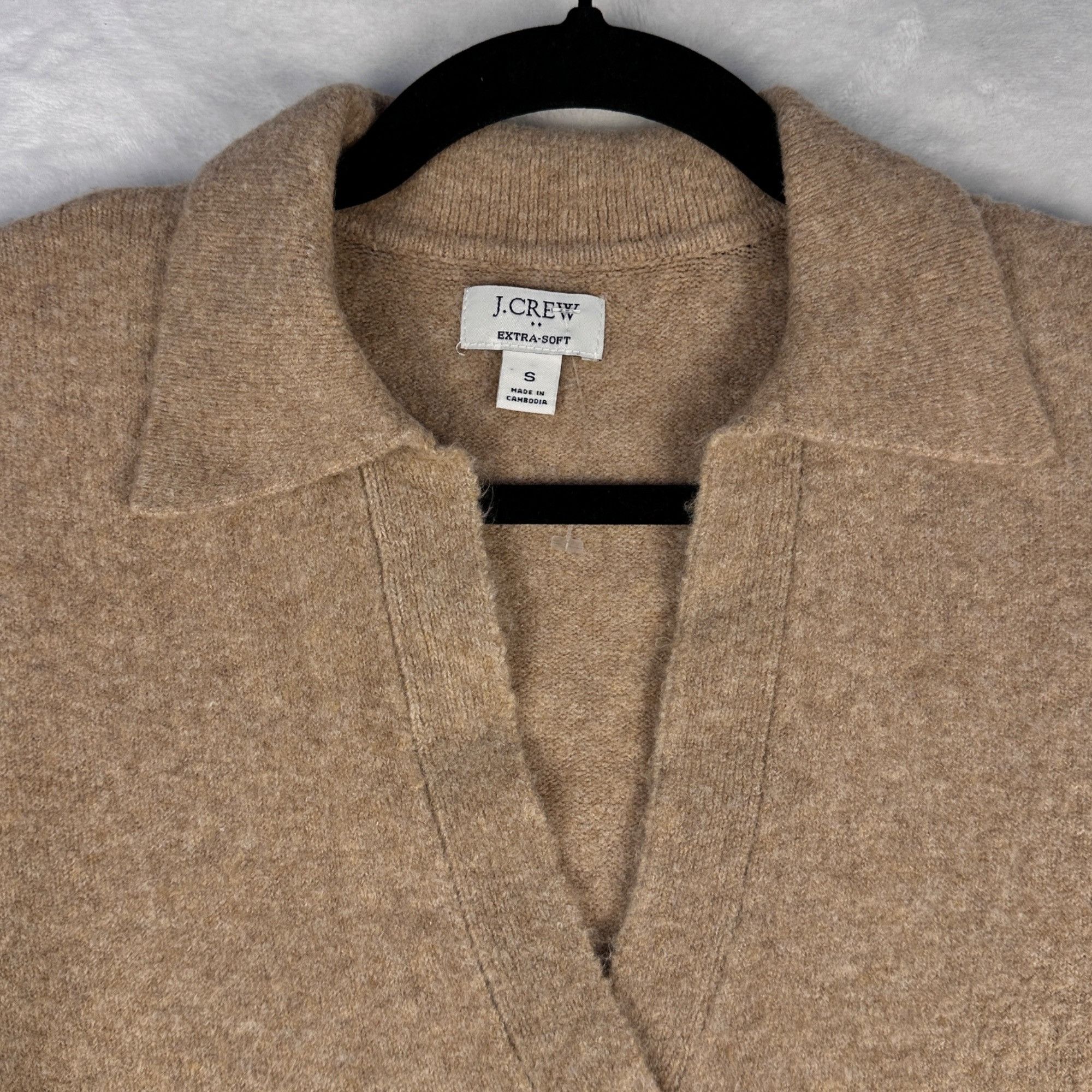 J.Crew J.Crew Womens Extra-Soft Collared V-Neck Wool Sweater Small Size S / US 4 / IT 40 - 2 Thumbnail