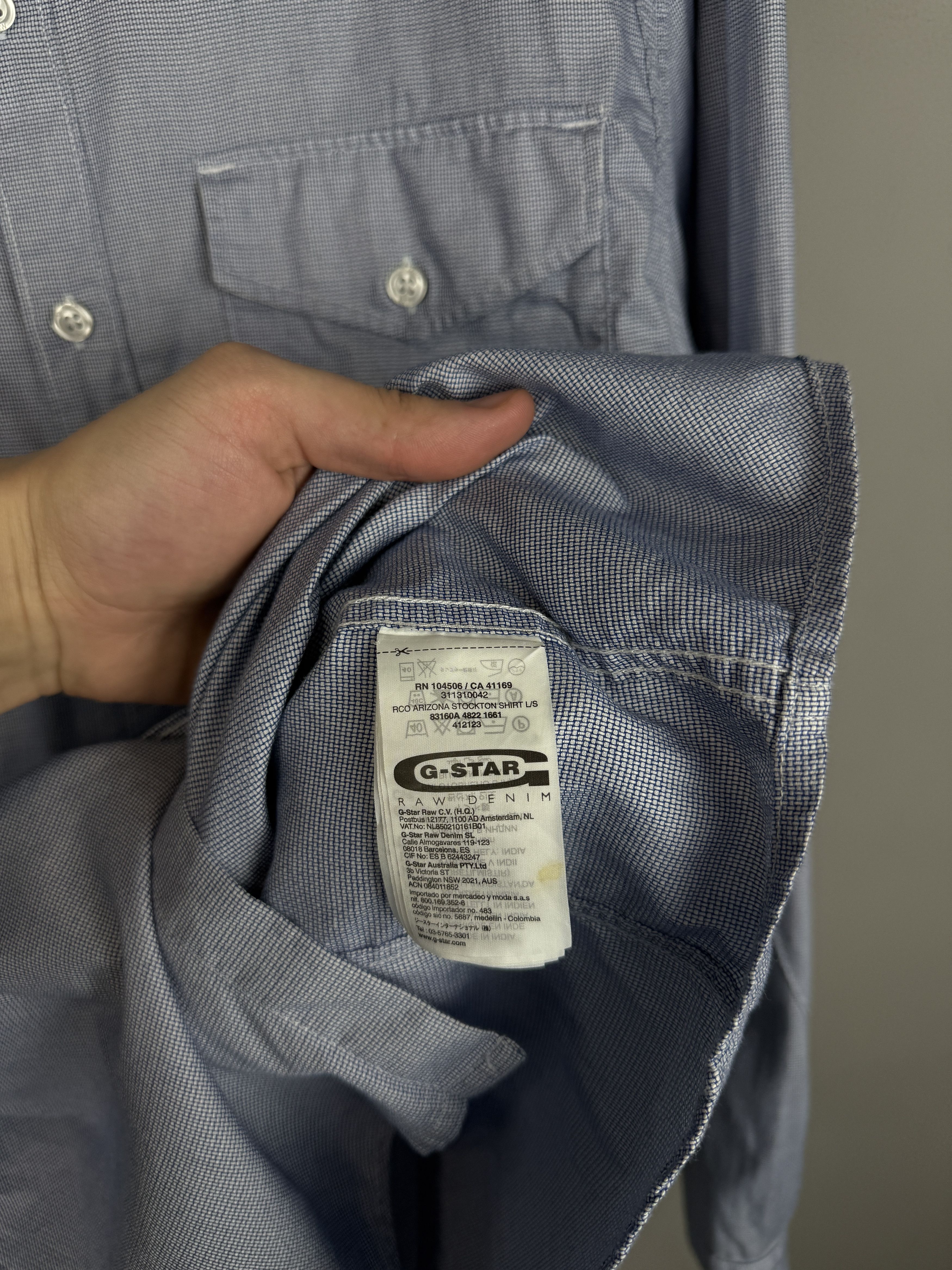 G-Star G-star Raw Shirt RCO Arizona Stockton Blue Check Long Sleeve Size US XXL / EU 58 / 5 - 9 Thumbnail