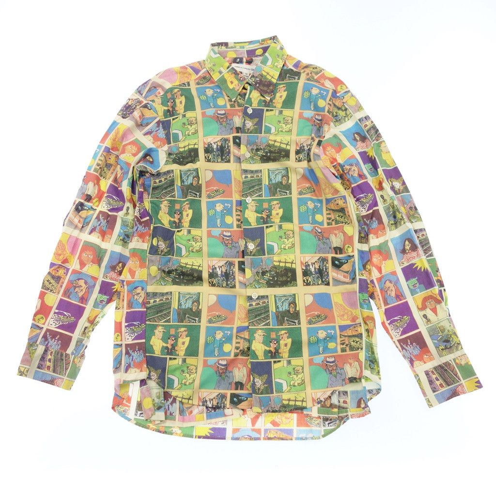Shirt Long Sleeve Comic Print Multicolor
