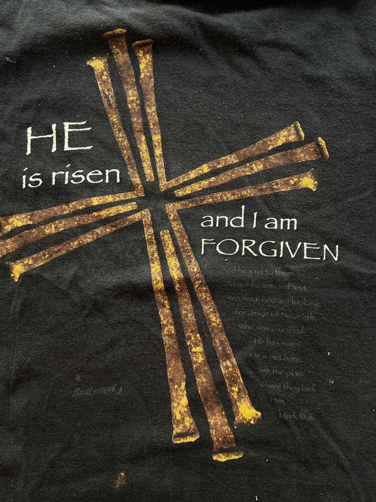 Delta Jesus Red Letter He Is Risen And I Am Forgiven Mark 16:6 Size US L / EU 52-54 / 3 - 2 Thumbnail