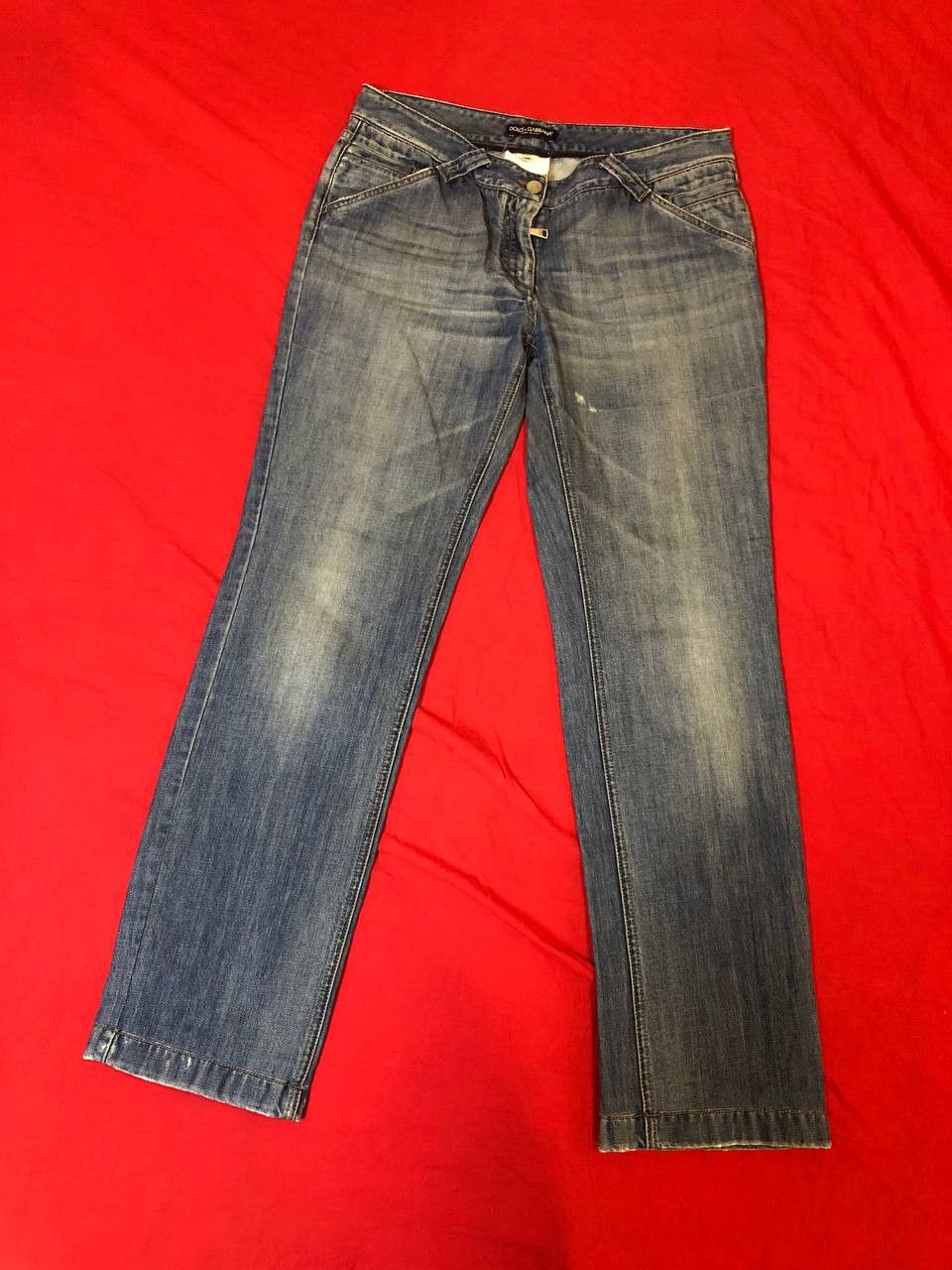 Dolce & Gabbana DOLCE GABBANA Women Slightly Distressed Blue Jeans Size 32" / US 10 / IT 46 - 18 Thumbnail