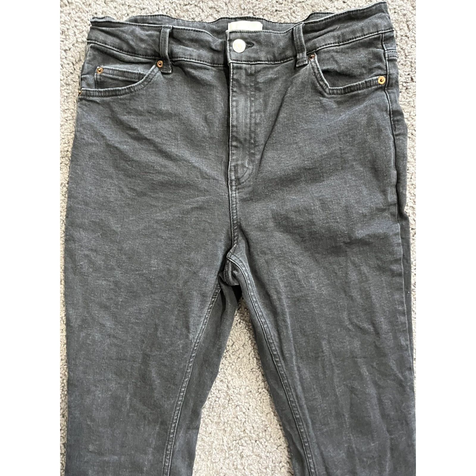 H&M H&M Jeans Skinny Jeggings Black 14 Adult 29in Inseam 5-Pocket Denim Stretch Womens Size 36" / US 14 / IT 50 - 2 Thumbnail