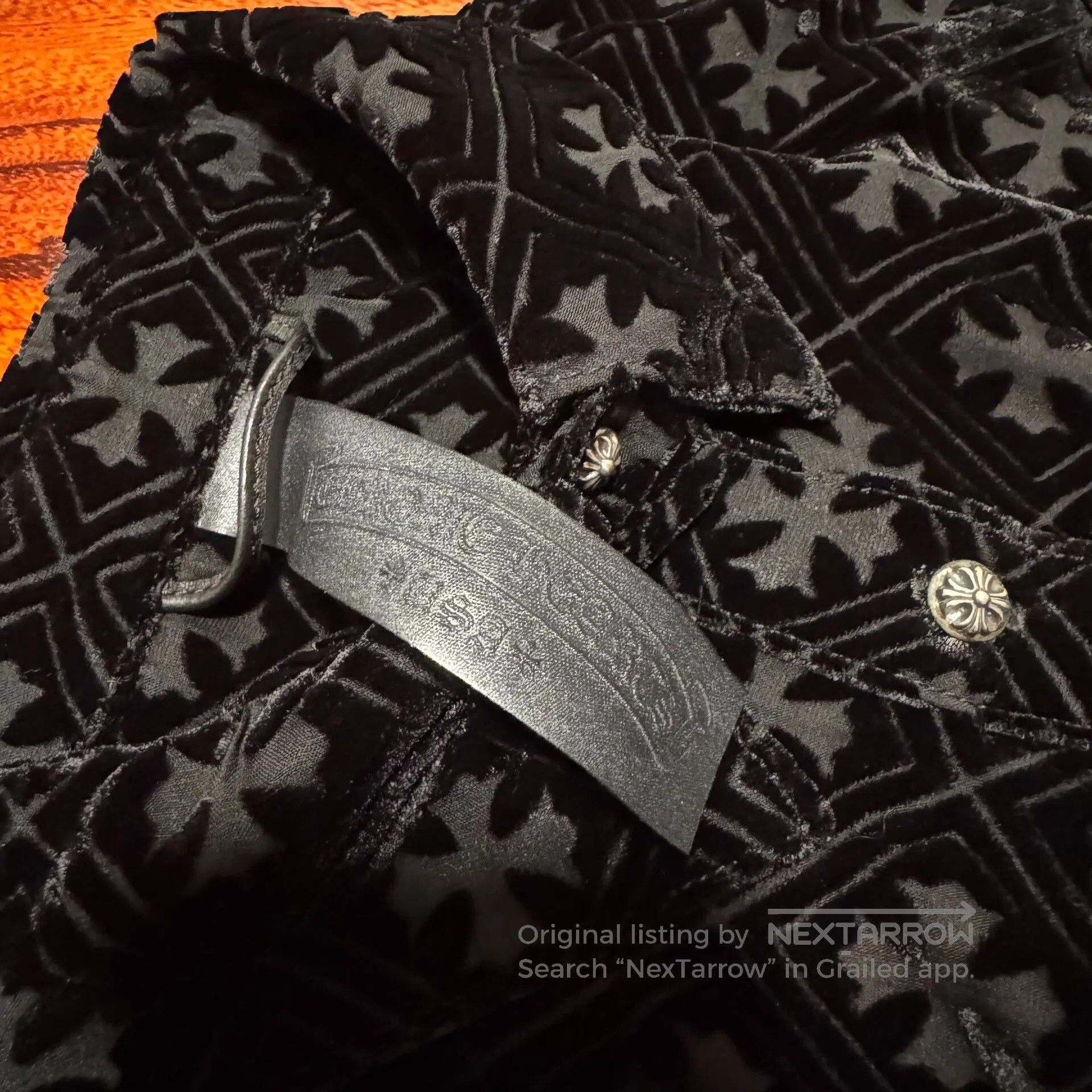 Chrome Hearts chrome hearts black velvet cross shirt. Size US M / EU 48-50 / 2 - 3 Thumbnail