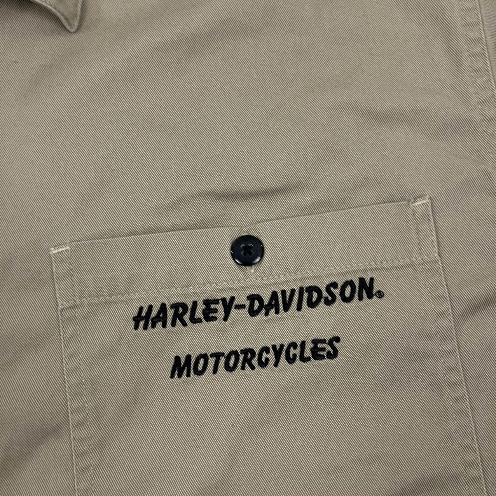 Harley Davidson VINTAGE Harley-Davidson Shirt Mens XL Brown Embroidered Motorcycle Biker Button Up Y2K Size US XL / EU 56 / 4 - 3 Thumbnail