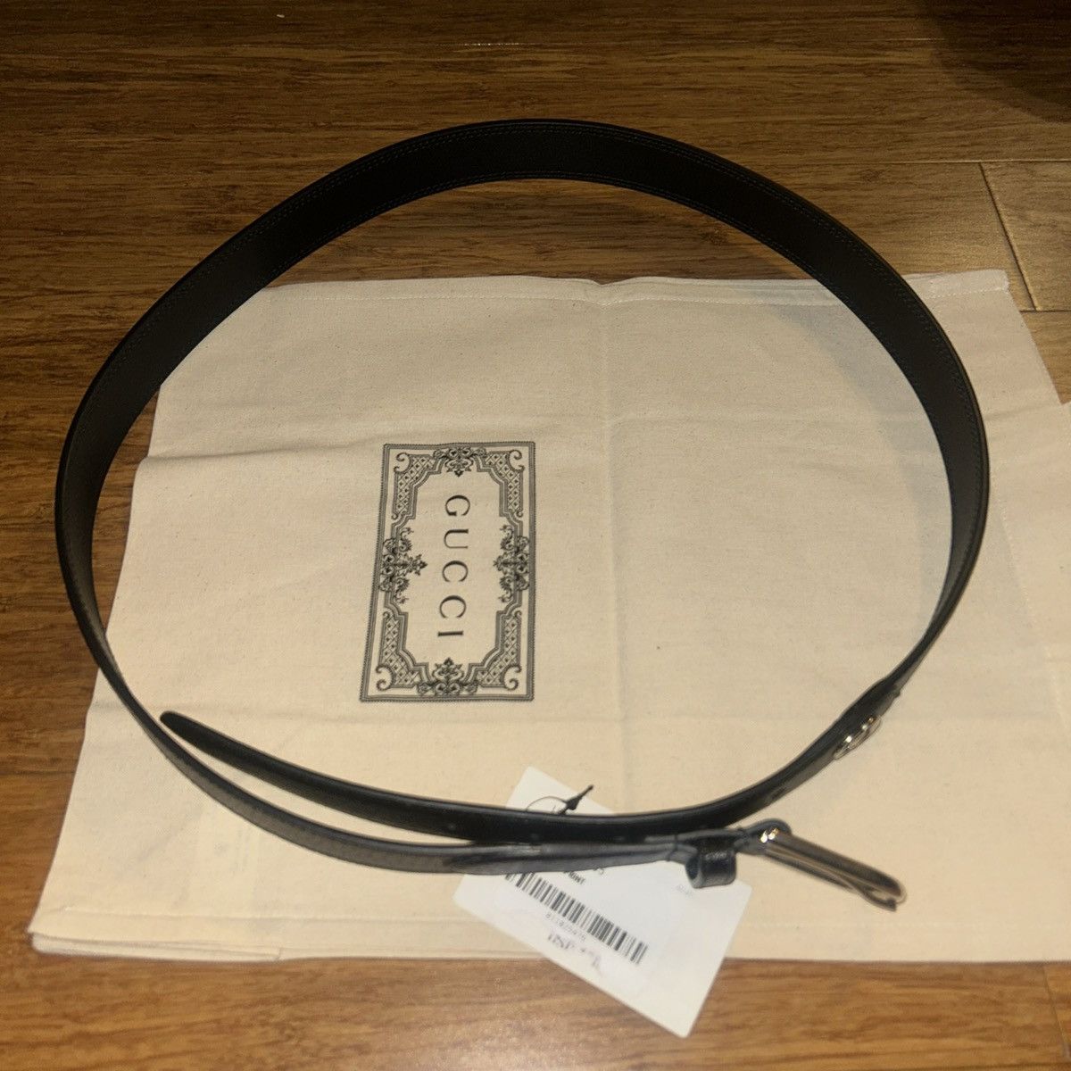 Gucci Gucci GG Leather Belts Black Width 3cm 722371 Size 42 - 4 Thumbnail