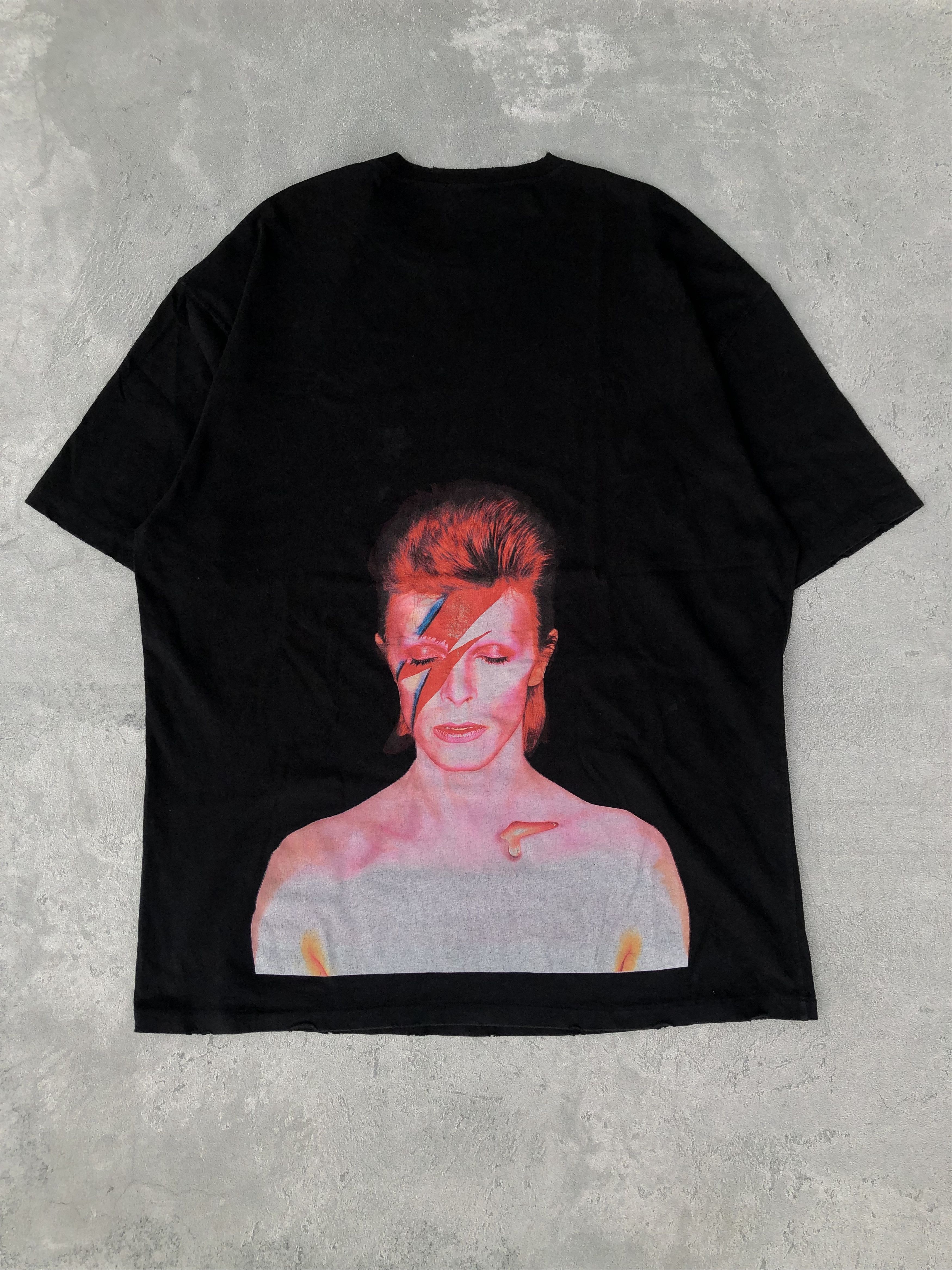 Ih Nom Uh Nit Black David Bowie Distressed Oversized Tee Ih Nom Uh Nit Size US XL / EU 56 / 4 - 7 Thumbnail