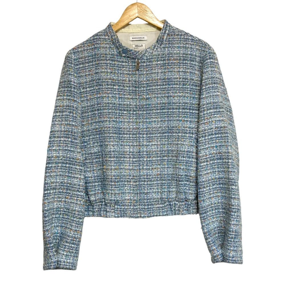 Other Other MADISONBLUE Tweed Zip Up Jacket Textile Outerwear MB241-1005M DUTY FREE for USA Size ONE SIZE - 1 Thumbnail