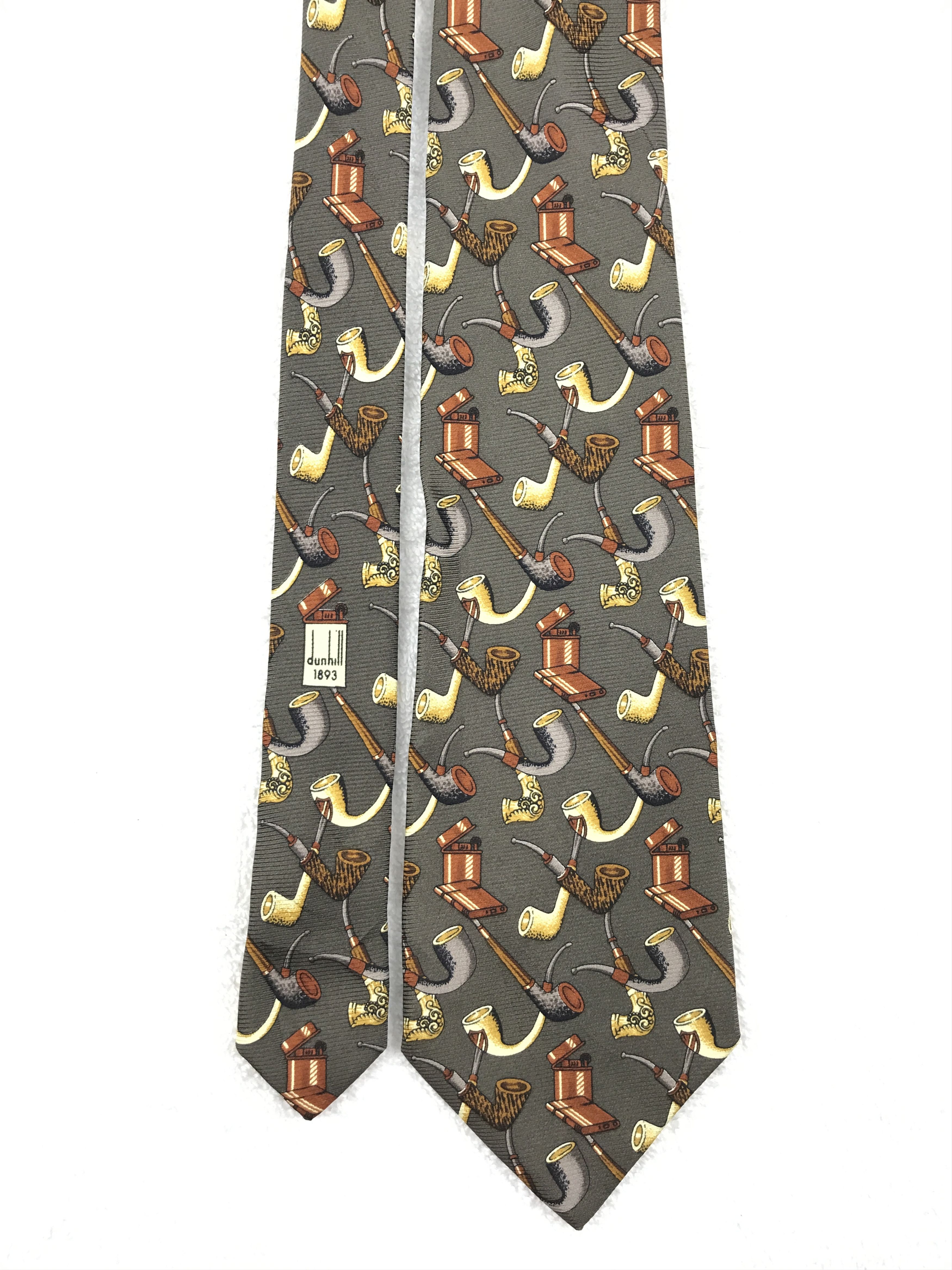Alfred Dunhill × Vintage Vintage Alfred Dunhill Silk Necktie Size ONE SIZE - 3 Thumbnail
