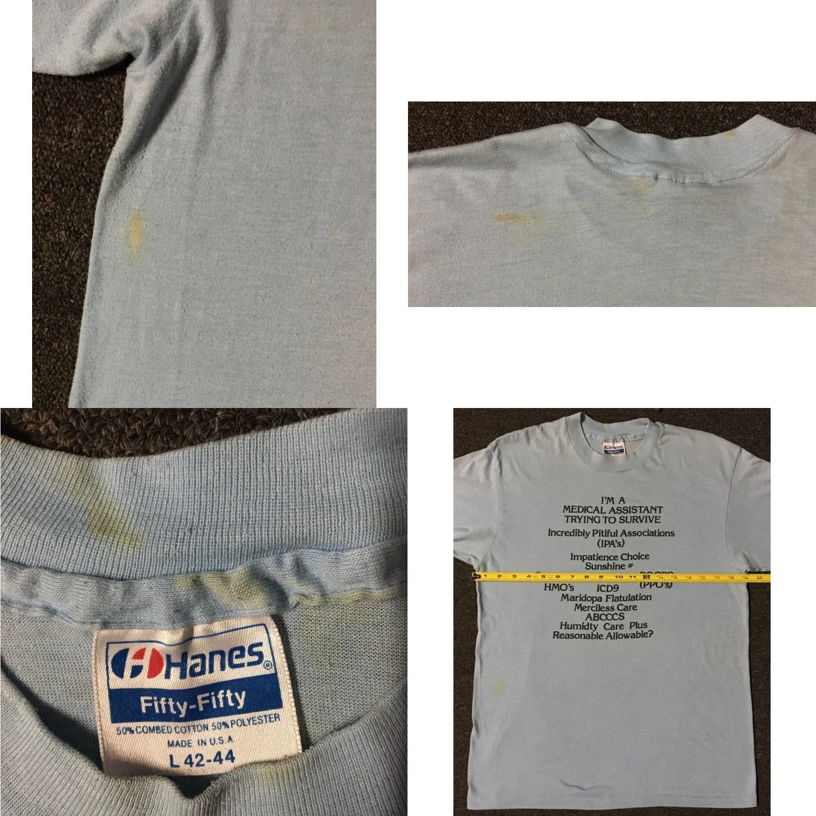 Vintage VINTAGE 90s Medical Assistant Trying To Survive Faded Shirt S Nurse Funny Grunge 80s Size US S / EU 44-46 / 1 - 9 Thumbnail