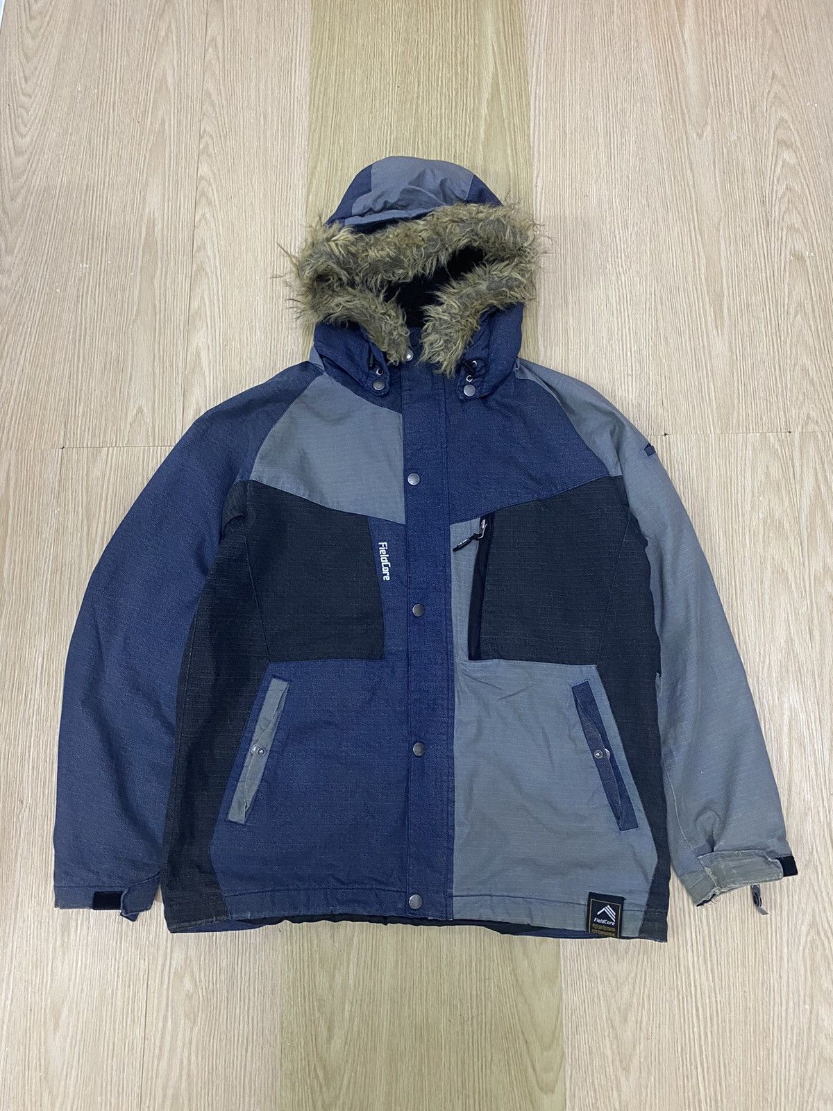 image of Outdoor Life Fieldcore Water Repellent Fur Jacket in Blue, Men's (Size Large)