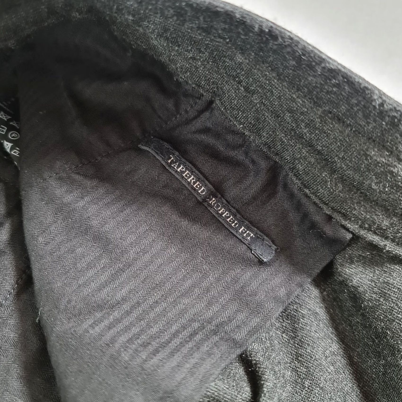 Allsaints AllSaints Mens Trousers Grey W34 L27 Elastic Waist Pockets Cropped Wool Blend Slim Tapered 65% Viscose 31% Polyamide 4% Elastane Mens Size US 34 / EU 50 - 4 Thumbnail