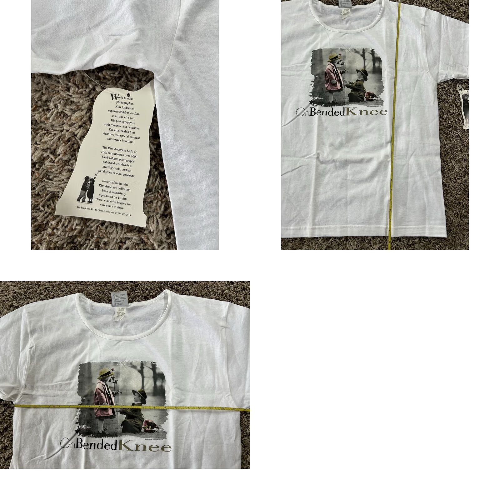 JW Anderson VINTAGE Kim Anderson T-Shirt White Love On Bended Knee Women L Short Sleeve NWT Size L / US 10 / IT 46 - 8 Thumbnail
