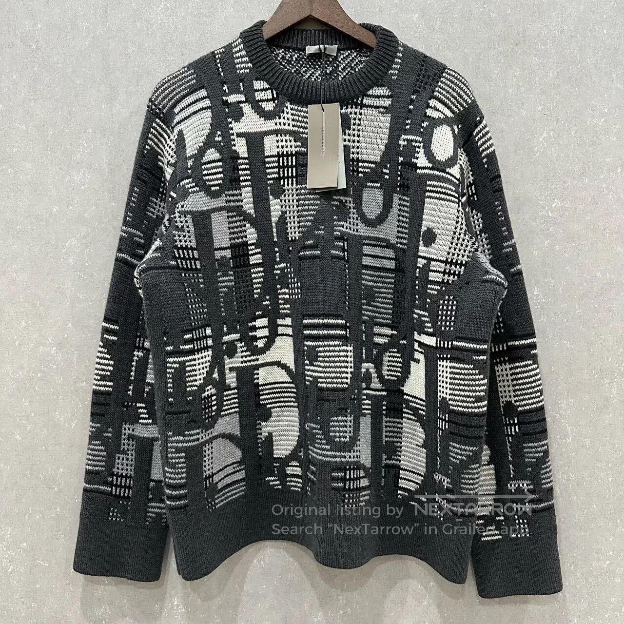 Dior Dior Black White Logo Wool Sweater. Size US M / EU 48-50 / 2 - 1 Thumbnail