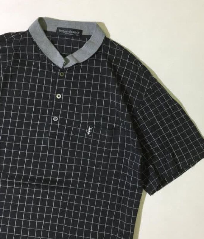 Yves Saint Laurent 💥Plaid Black💥 Vintage poloshirt YSL Yvest Saint Laurent Size US M / EU 48-50 / 2 - 1 Thumbnail