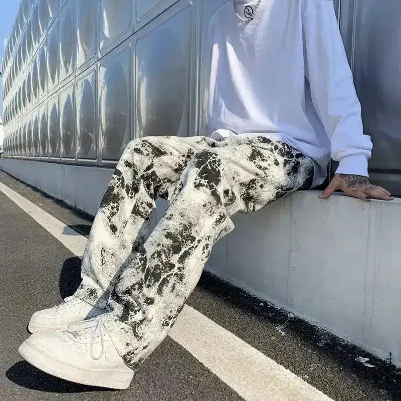 Japanese Brand Baggy Graphic Printed Loose Jeans Trousers Size US 32 / EU 48 - 4 Thumbnail