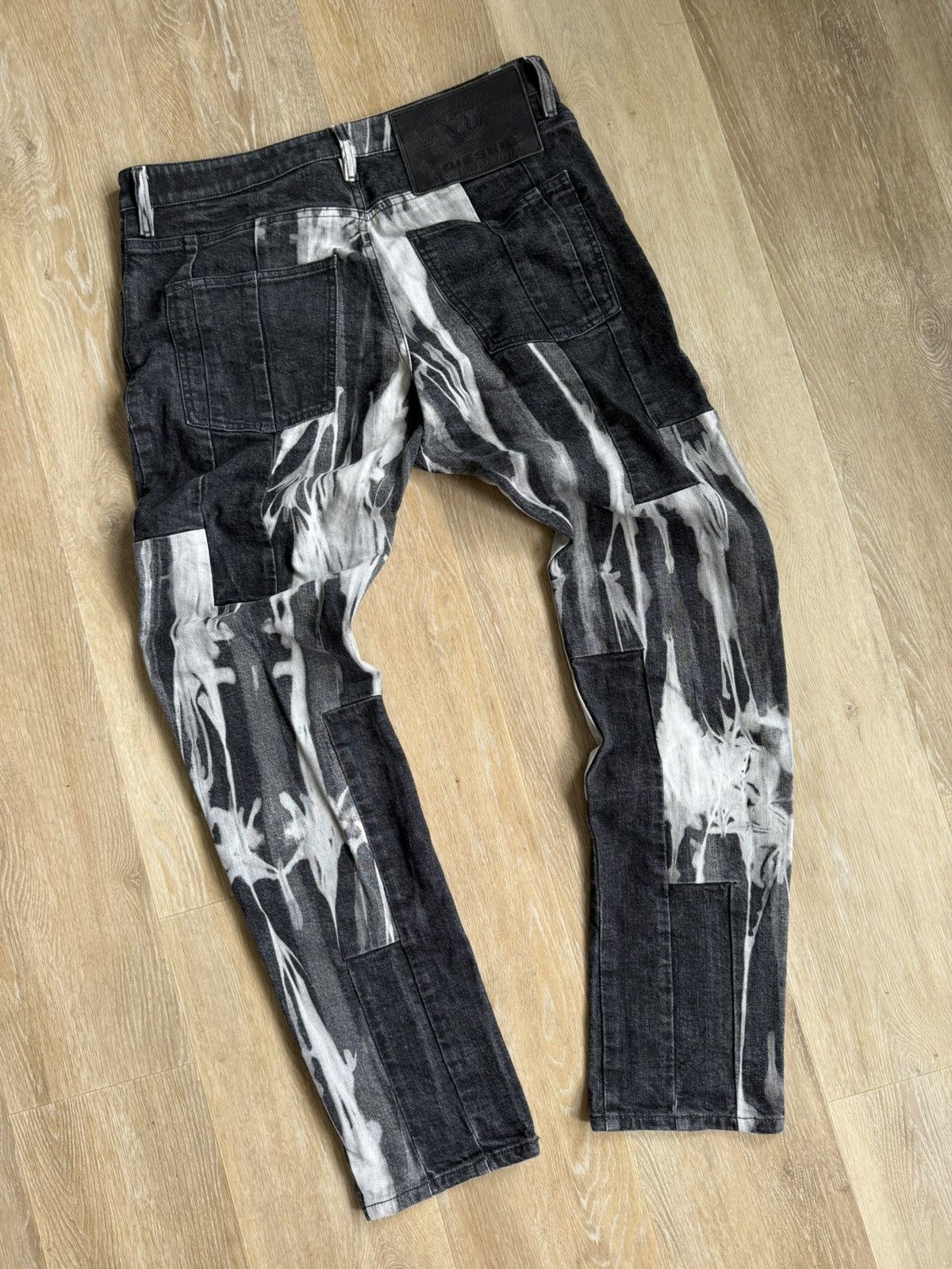 Diesel × Vintage Black Vintage Diesel Denim Jeans Skeleton Bleach Size US 32 / EU 48 - 8 Thumbnail