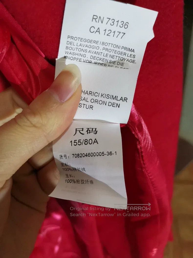 Max Mara Max Mara Long Red Coat Size XXS / US 00 / IT 34 - 5 Thumbnail