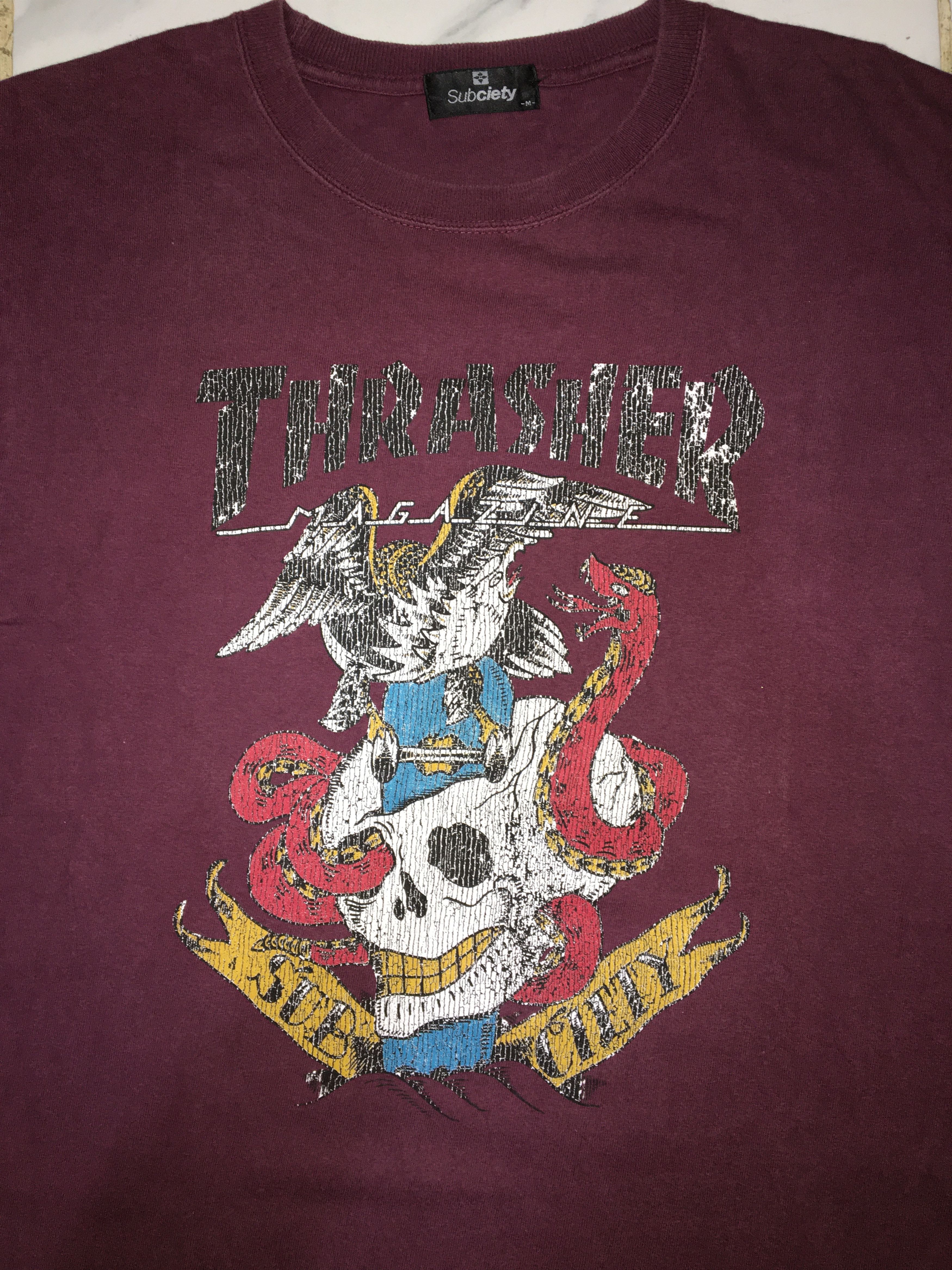 Thrasher Thrasher x Subciety Tshirt Size US M / EU 48-50 / 2 - 2 Thumbnail