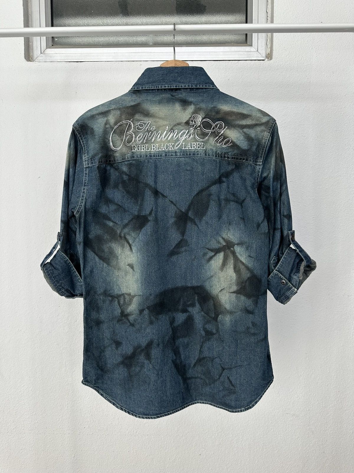BERNINGS SHO 00's Berning Sho Black Label dirty mud max denim shirt Size US M / EU 48-50 / 2 - 15 Thumbnail