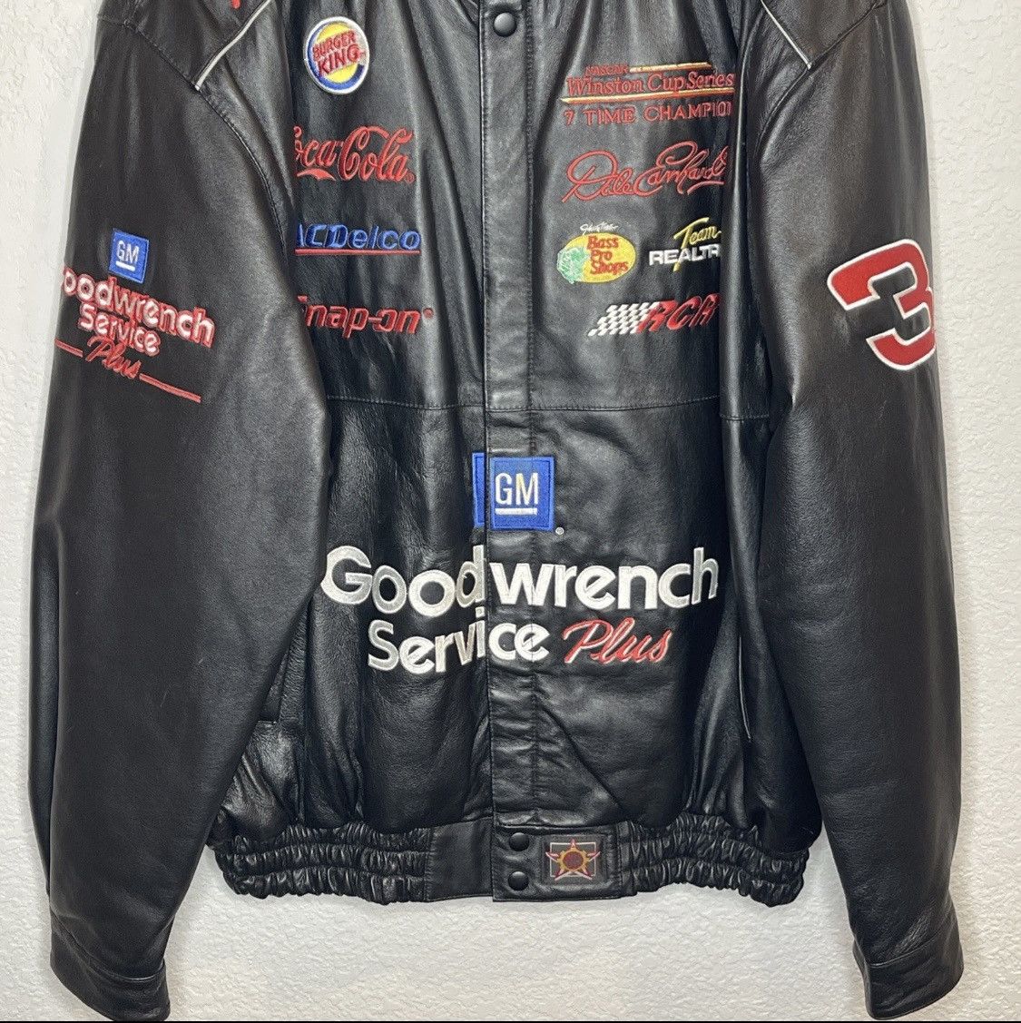 Chase Authentics Dale Earnhardt Chase Authentic Leather Jacket XL VGC Size US XL / EU 56 / 4 - 3 Thumbnail