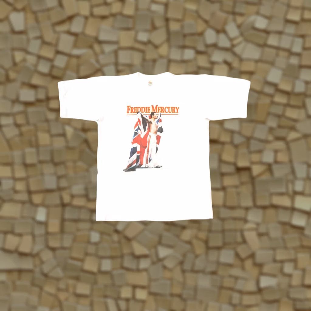 Vintage Top Line Lemon Collection Freddie Mercury T-Shirt L 1992 Mercury Songs LTD White Mens Size US L / EU 52-54 / 3 - 1 Thumbnail
