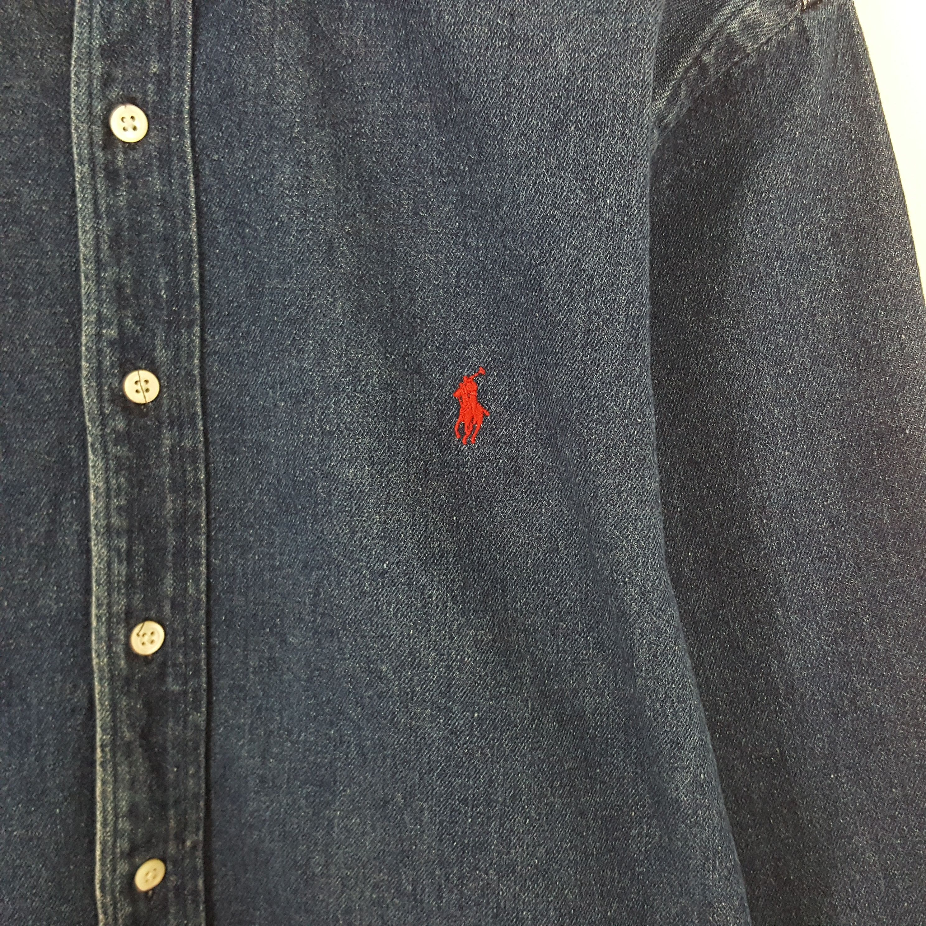 Ralph Lauren × Vintage Vintage Polo Country Ralph Lauren Denim Button Up Shirt Size US M / EU 48-50 / 2 - 2 Thumbnail