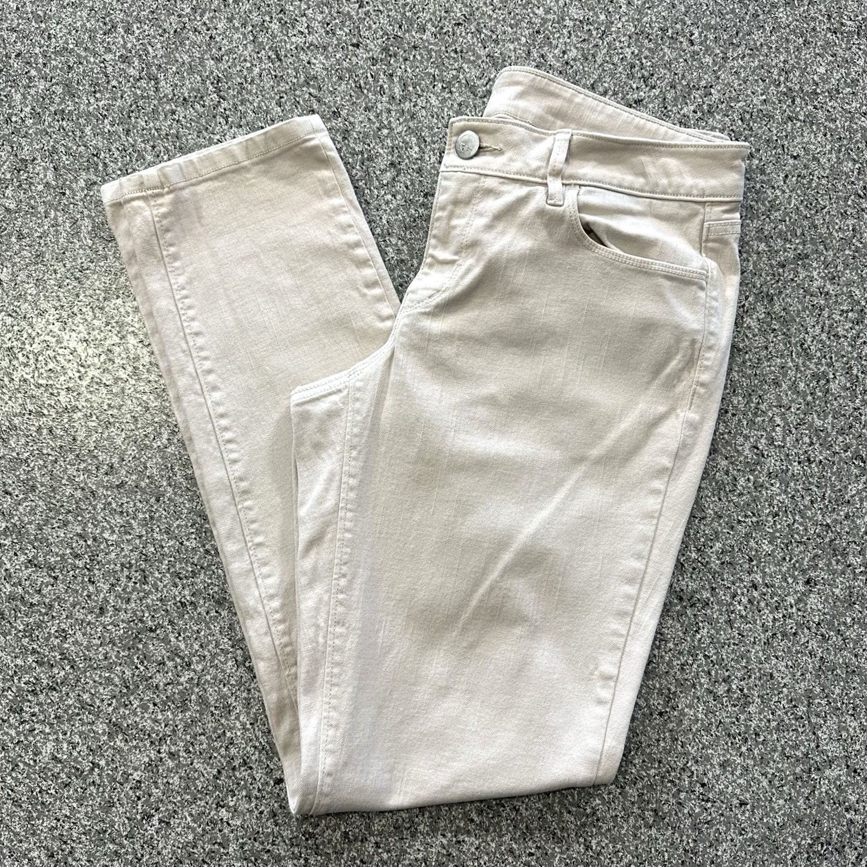 Loft LOFT Ann Taylor Jeans Skinny Women's 6 28x31 Mid Rise Ivory Stretch Denim Size 28" / US 6 / IT 42 - 2 Thumbnail